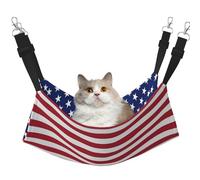 Zcmkjlg American Flag Stars Stripes Pet Hammock Cats Ferret Hammock Soft Bed Suitable For Pet Guinea Pig Hamster Kitten