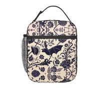 Zcmkjlg Bat Pattern Print Portable Cooler Bag, Thermal Lunch Tote, Insulated Lunch Bag with Durable Easy Clean