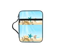 Zcmkjlg Beach Starfish Portable Bible Holder Bag with Front Pocket Practical Christian Bag for Men Women Daily Church Activities