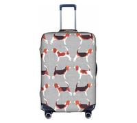 Zcmkjlg Beagle Patterns Printing Elastic Suitcase Cover for Travel Business Trips, Dust with Handle Holes,Large Suitcase Cover