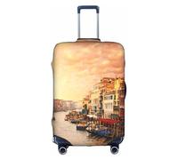 Zcmkjlg Beautiful Venice Canal View Printing Elastic Suitcase Cover for Travel Business Trips, Dust with Handle Holes,Large Suitcase Cover