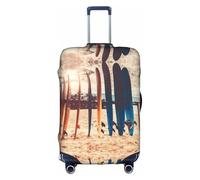 Zcmkjlg Boards On The Beach Printing Elastic Suitcase Cover for Travel Business Trips, Dust with Handle Holes,Large Suitcase Cover