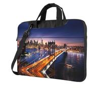 Zcmkjlg Brooklyn Bridge Print Travel Laptop Bag Lightweight Case With Luggage Strap Shoulder Briefcase Holiday Gift