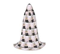 Zcmkjlg Cats Masquerade Ball Outfit Hooded Cape For Teenagers Witch Wizard Halloween Party Cosplay