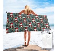 Zcmkjlg Christmas Print Vacation Towel Fast Drying Bath Sheet Shower Wrap For Pool Camping