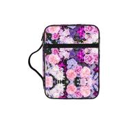 Zcmkjlg Colorful Nature Flower Portable Bible Holder Bag with Front Pocket Practical Christian Bag for Men Women Daily Church Activities