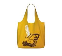 Zcmkjlg Cute Crying Chainsaw Printed Foldable Shopping Bag, Reusable Tote Bag 25L, Compact Grocery Bag for Travel Commuting