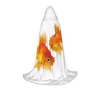 Zcmkjlg Cute Goldfish Printing Teen Hooded Cape With Large Hood,Ideal Role Playing Costumes For Stage,Carnival Party Supplies