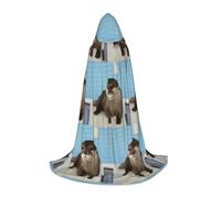 Zcmkjlg Cute Otter Printing Teen Hooded Cape With Large Hood,Ideal Role Playing Costumes For Stage,Carnival Party Supplies
