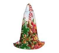 Zcmkjlg Gingerbread Man Candy Masquerade Ball Outfit Hooded Cape For Teenagers Witch Vampire Wizard Halloween Party Cosplay