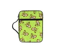 Zcmkjlg Green Clever Monkey Portable Bible Holder Bag with Front Pocket Practical Christian Bag for Men Women Daily Church Activities