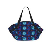 Zcmkjlg Halloween 1 Printed 2-in-1 Picnic Mat and Tote Bag, 94cm Round Foldable Blanket for Outdoor Beach Park