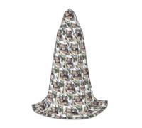 Zcmkjlg Koala Bear Masquerade Ball Outfit Hooded Cape For Teenagers Witch Wizard Halloween Party Cosplay