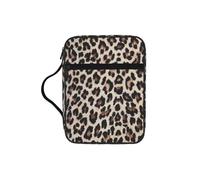 Zcmkjlg Leopard Print Print Portable Bible Holder Bag with Front Pocket Practical Christian Bag for Men Women Daily Church Activities