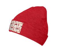 Zcmkjlg Little Boys and Girls in Firefighters Printing Winter Beanies for Women Men Knit Hats Gifts Cap Thick Warm for Cold Weather Fashion Accessory Red