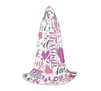Zcmkjlg Lovely Hearts Printing Teen Hooded Cape With Large Hood,Ideal Role Playing Costumes For Stage,Carnival Party Supplies