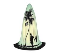 Zcmkjlg Married Couple Walking On The Beach Printing Teen Hooded Cape With Large Hood,Ideal Role Playing Costumes For Stage,Carnival Party Supplies