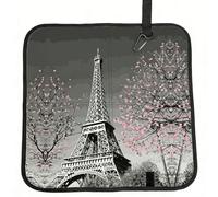 Zcmkjlg Paris Eiffel Tower Printed Foldable Seat Cushion Oxford Fabric, Portable Sitting Pad for Stadium Camping Picnic