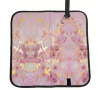 Zcmkjlg Pink Marble Texture Printed Foldable Seat Cushion Oxford Fabric, Portable Sitting Pad for Stadium Camping Picnic