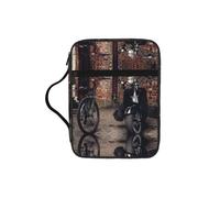 Zcmkjlg Retro Bicycle and Moto Scooter Portable Bible Holder Bag with Front Pocket Practical Christian Bag for Men Women Daily Church Activities