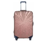 Zcmkjlg Rose Gold Pink Printing Elastic Suitcase Cover for Travel Business Trips, Dust with Handle Holes,Large Suitcase Cover