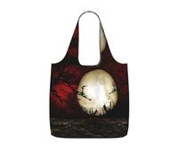 Zcmkjlg Scarlet Sky Printed Foldable Shopping Bag, Reusable Tote Bag 25L, Compact Grocery Bag for Travel Commuting