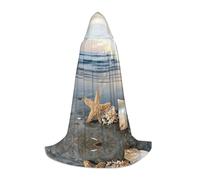 Zcmkjlg Seashells On The Beach Masquerade Ball Outfit Hooded Cape For Teenagers Witch Vampire Wizard Halloween Party Cosplay