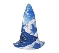 Zcmkjlg Snow Mountain Masquerade Ball Outfit Hooded Cape For Teenagers Witch Vampire Wizard Halloween Party Cosplay