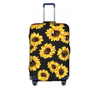 Zcmkjlg Spring Sunflowers Retro Flowers Printing Elastic Suitcase Cover for Travel Business Trips, Dust with Handle Holes,Large Suitcase Cover