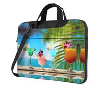 Zcmkjlg Tropical Cocktails Print Travel Laptop Bag Lightweight Case With Luggage Strap Shoulder Briefcase Holiday Gift