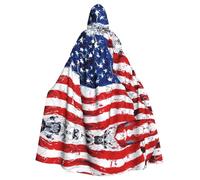 Zcmkjlg Us Flag Printing Adult Halloween Hooded Cloak, Theme Parties Cloak For Masquerade