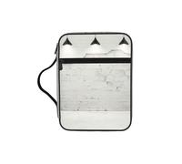 Zcmkjlg White Brick Wall Portable Bible Holder Bag with Front Pocket Practical Christian Bag for Men Women Daily Church Activities