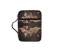 Zcmkjlg World Map Continents Portable Bible Holder Bag with Front Pocket Practical Christian Bag for Men Women Daily Church Activities