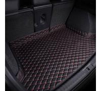 ZCNDGHMQ High Edge leather Car Boot Mats for Ford Mondeo 2000-2007 MK3 Touring,Tailored Bottom Mats Boot Tray Pad Rear Cargo Liner Luggage Protector Carpet Cargo Liner,Black-red