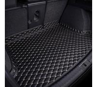 ZCNDGHMQ High Edge leather Car Boot Mats for Porsche Taycan 2019-2024,Tailored Bottom Mats Boot Tray Pad Rear Cargo Liner Luggage Protector Carpet Cargo Liner,Black-beige