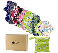 ZCOINS 11 Pieces Mix Size Reusable Sanitary Towels for Light Medium Heavy Flow and Night Cloth Sanitary Pad