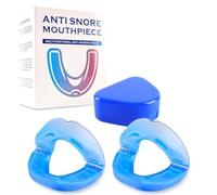 Zcomfort Anti Snoring Solution - Adjustable & Comfortable Mouthpiece for Quiet Nights, Clinically Designed to Reduce Snoring, Includes Travel Case - Fits All Mouth Sizes (2PCS-Blue)