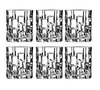 Zcoolo Whiskey Glasses Set of 6 300ml/10oz,Premium Scotch Glasses,Bourbon Glasses for Cocktails,Rock Style Old Fashioned Drinking Glassware (D)