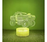 ZCPingNiao 3D Monster Truck Illusion Night Light,7 Colors Changing Monster Trucks for Boys and Holiday Gifts or Home Decoration and Off-Road Car Enthusiasts