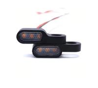 ZCPOPKNHNZ A Pair Motor Scooter Handlebar Lights Blinker 12V LED | Amber Flasher Taillight Motorcycle Indicators LED Mini Turn Signals Lamps(3 Lights Black Shell)
