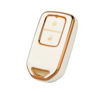 ZCPOPKNHNZ For Accord EX EXL For Civic Crv Hrv For Pilot For Ridgeline For Pocketor Car Key Case 2 Buttons Soft TPU Fob Cover(White gold)