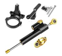 ZCPOPKNHNZ For QJMOTOR RRQ600 2021 2022 Motorcycle Aluminum Steer Damper Mounting Bracket Kit Fiber Carbon Accessories(Black2+Black)