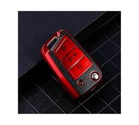 ZCPOPKNHNZ For SEAT For Ateca For Leon FR 2 For Ibiza Car Key Case Cover TPU Leather Shell Accessories(RED)