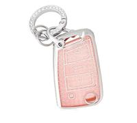 ZCPOPKNHNZ For Seat For Ateca For Leon Soft TPU Car Key Cover Case Shell Fob Protector Accessories(Pink,Model 1)