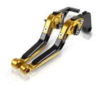 ZCPOPKNHNZ for Yamaha YBR 125 YBR 250 2005-2014 2013 2012 2011 2010 2009 2008 2007 2006 Motorcycle Adjustable Folding Extendable Brake Clutch Levers(Gold Black)