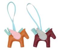ZcrPrn Bag Charm, Keyrings for Women, 2 Pcs Women Leather Pony Handbag Charms, Cute Bag Charms for Womens Handbags, Leather Horse Cute Keychain, Bag Accessories for Birthday Gift