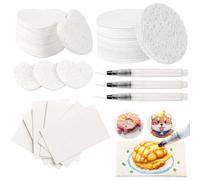 ZcrPrn Magic 3D Foam Texture Painting Kit, 23 PCS Magic Puffy Painting Set with 4 Shapes Foam Texture Painting Paper and 3 PCS Water Pen, Puffy Painting for Home DIY School Creative Projects