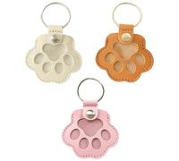 ZcrPrn Pet Paw Shaped Leather Keychain, Pet Memorial Gifts, Pets Fur Keepsake Keyring, Dog Cat Paw Shape Leather Keychain Pendant Thoughtful Pets Memorial Gift for Cat or Dog Owners