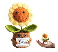 ZcrPrn Retirement Gifts, Knitted Sunflower, Not My Problem Anymore Retired 2025, Unique Retirement Decorations, Retirement Card for Women for Coworkers Mom Nurse Teacher Funny Leaving Gifts