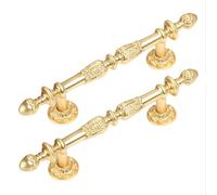 zcru004 Furniture Handle Zinc Alloy Kitchen Cupboard Handles Cabinet Handle Finger Edge Pull DrawerHandles 2 Pieces (Hole Distance 96mm,Copper)